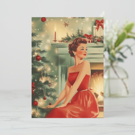 Weihnachtsbaum Weihnachtskarte Feiertagskarte (Stehend Vorderseite)