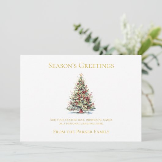 Weihnachtsbaum Weihnachtskarte Feiertagskarte (Stehend Vorderseite)