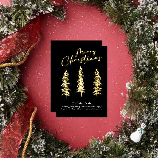 Weihnachtsbaum-Weihnachtskarte Folien Feiertagskarte (Insitu)
