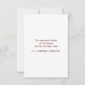 Weihnachtsbaum-Weihnachtskarte für Geschäftsleute Mitteilungskarte (Rückseite)