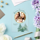 Weihnachtsbaum-Weihnachtskarte Grüne Wasserfarbe F Acryleinladungen (Insitu (Hochzeit))