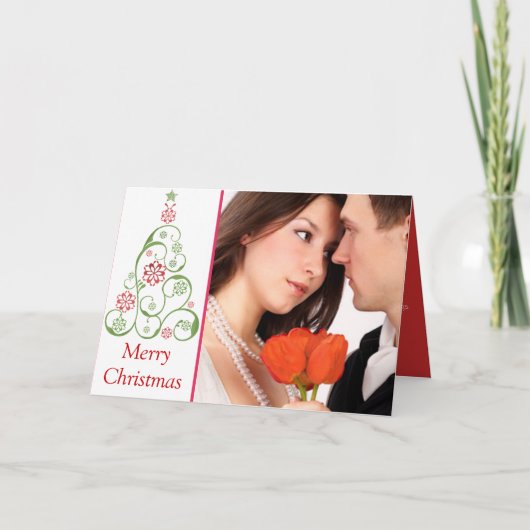 Weihnachtsbaum Weihnachtskarte Ihr Foto Feiertagskarte (Vorderseite)