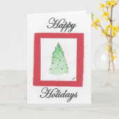 Weihnachtsbaum Weihnachtskarte Karte (Gelbe Blume)