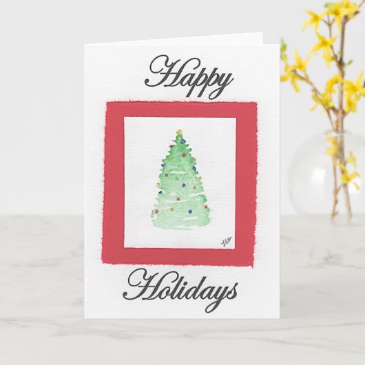 Weihnachtsbaum Weihnachtskarte Karte (Gelbe Blume)