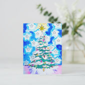 Weihnachtsbaum-Weihnachtskarte Postkarte (Stehend Vorderseite)