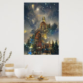 Weihnachtsbaum, Weihnachtskirche Poster (Küche)