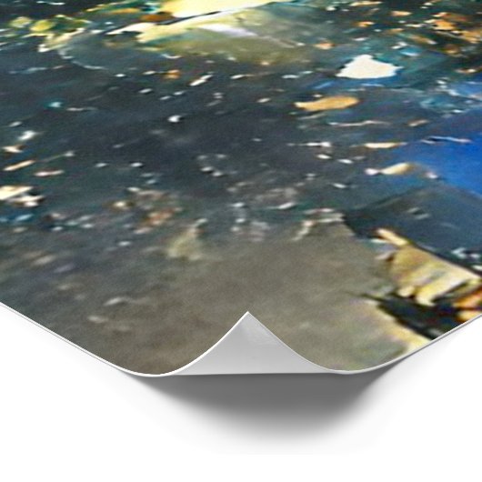 Weihnachtsbaum, Weihnachtskirchenposter Poster (Ecke)