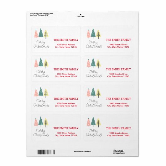 Weihnachtsbaum-Weihnachtslabel (Vorne)