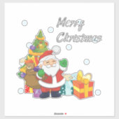 Weihnachtsbaum Weihnachtsmann mit frohen Weihnacht Aufkleber (Blatt)