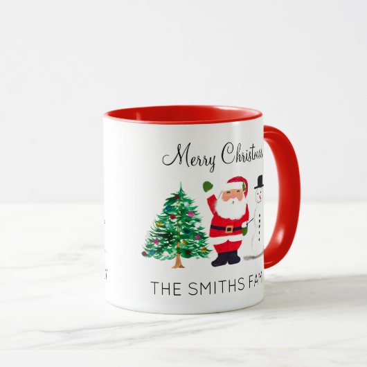 Weihnachtsbaum Weihnachtsmann Tasse (VorderseiteRechts)