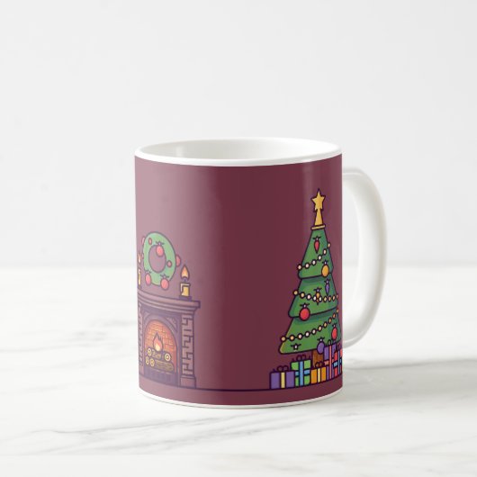 Weihnachtsbaum Weihnachtsmann Weihnachtsmann Kaffeetasse (VorderseiteRechts)