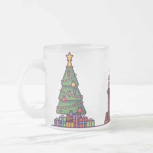 Weihnachtsbaum Weihnachtsmann Weihnachtsmann Mattglastasse (Links)