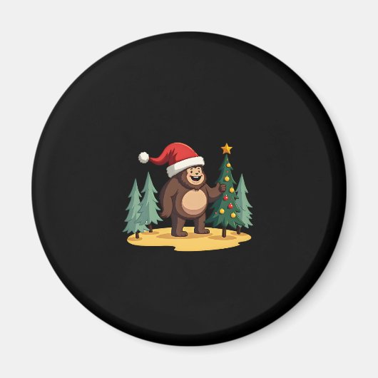 Weihnachtsbaum-Weihnachtsmannmütze (1) Magnet (Vorne)