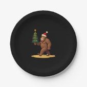 Weihnachtsbaum-Weihnachtsmannmütze (1) Pappteller (Vorderseite)