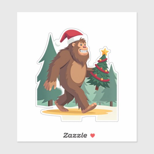 Weihnachtsbaum-Weihnachtsmannmütze (2) Aufkleber (Blatt)