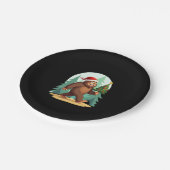 Weihnachtsbaum-Weihnachtsmannmütze (2) Pappteller (Schrägansicht)