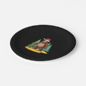 Weihnachtsbaum-Weihnachtsmannmütze (2) Pappteller (Schrägansicht)