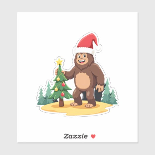 Weihnachtsbaum-Weihnachtsmannmütze (3) Aufkleber (Blatt)