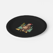 Weihnachtsbaum-Weihnachtsmannmütze (3) Pappteller (Schrägansicht)