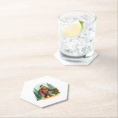 Weihnachtsbaum-Weihnachtsmannmütze (3) Untersetzer (Vor Ort)