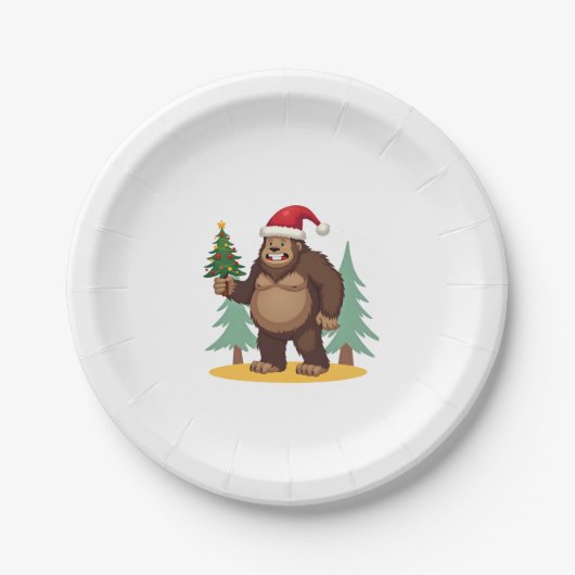 Weihnachtsbaum-Weihnachtsmannmütze (4) Pappteller (Vorderseite)