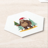 Weihnachtsbaum-Weihnachtsmannmütze (4) Untersetzer (angewinkelt)