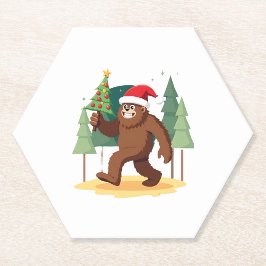 Weihnachtsbaum-Weihnachtsmannmütze (4) Untersetzer (Vorderseite)