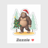 Weihnachtsbaum-Weihnachtsmannmütze (5) Aufkleber (Blatt)