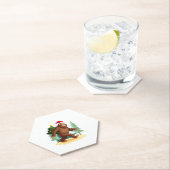 Weihnachtsbaum-Weihnachtsmannmütze (5) Untersetzer (Vor Ort)