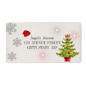 Weihnachtsbaum, Weihnachtsmannmütze, Glitzer (Vorne)