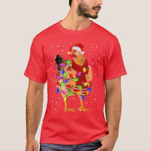 Weihnachtsbaum Weihnachtsmannmütze Köche Lights T-Shirt