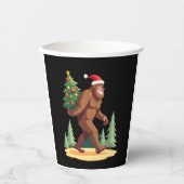 Weihnachtsbaum-Weihnachtsmannmütze Pappbecher (Vorderseite)