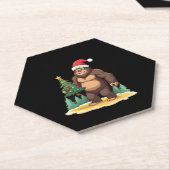 Weihnachtsbaum-Weihnachtsmannmütze Untersetzer (angewinkelt)