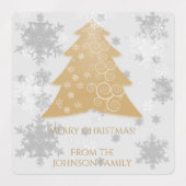 Weihnachtsbaum-Weihnachtsmarke Etiketten (Design 1)