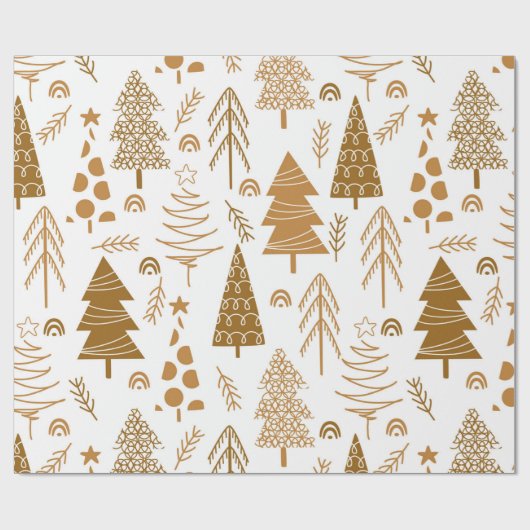 Weihnachtsbaum Weihnachtsmuster Geschenkpapier (Flach)