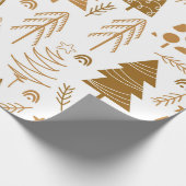 Weihnachtsbaum Weihnachtsmuster Geschenkpapier (Ecke)