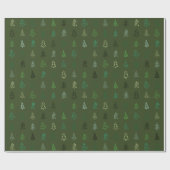 Weihnachtsbaum Weihnachtsmuster Wrapping Papier Geschenkpapier (Flach)