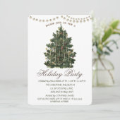 Weihnachtsbaum Weihnachtsparty Einladung (Stehend Vorderseite)