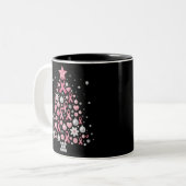 Weihnachtsbaum Weihnachtsschneeflocken Weihnachten Zweifarbige Tasse (Vorderseite Links)