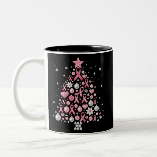 Weihnachtsbaum Weihnachtsschneeflocken Weihnachten Zweifarbige Tasse (Links)