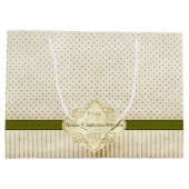 Weihnachtsbaum Weihnachtsstreifen Streifen Polka D Große Geschenktüte (Rückseite)