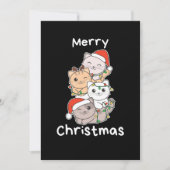 Weihnachtsbaum Weihnachtstiere Katzen Feiertagskarte (Vorderseite)