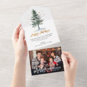Weihnachtsbaum-Weihnachtsweihnachtsweihnachtskarte All In One Einladung (Abreißen)
