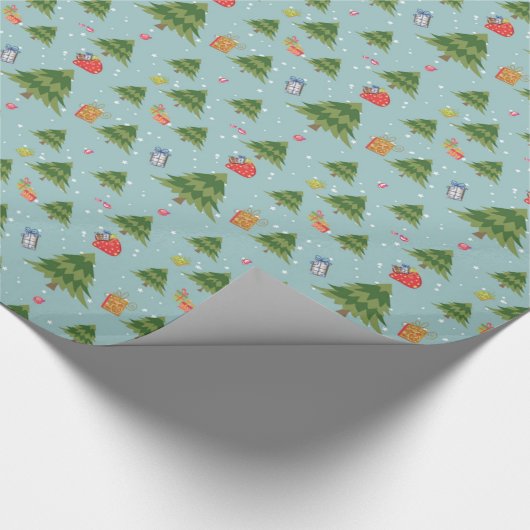 Weihnachtsbaum Weihnachtswrapping Paper Geschenkpapier (Ecke)