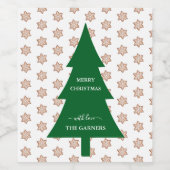 Weihnachtsbaum Weinetikett (Einzelnes Label)