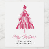 Weihnachtsbaum Weinetikett (Einzelnes Label)