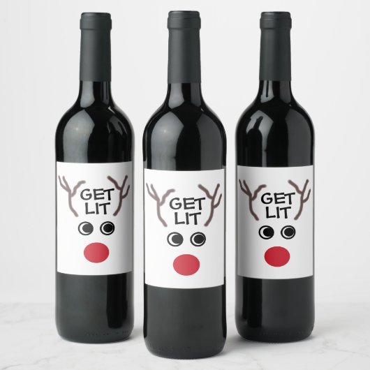 Weihnachtsbaum Weinkarte Weinetikett (Flaschen)