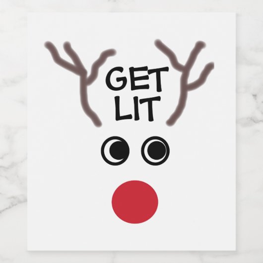 Weihnachtsbaum Weinkarte Weinetikett (Einzelnes Label)