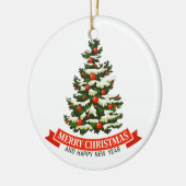 Weihnachtsbaum Weinkultur und Erde Keramikornament (Links)