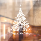 Weihnachtsbaum weiß Brauch Fensteraufkleber (Blatt 2)